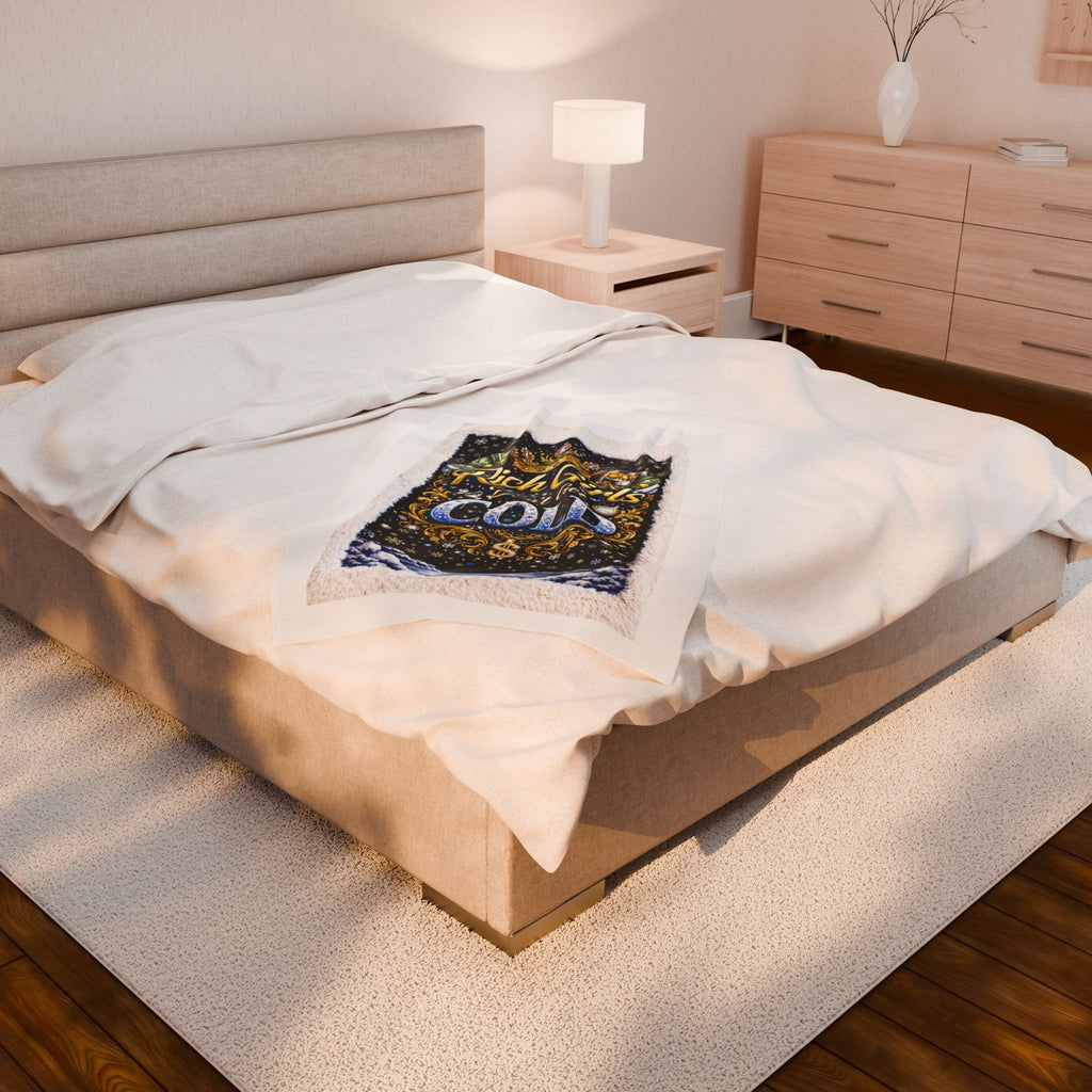 Rich Girls Don't Get Cold Velveteen Plush Blanket — Luxury Sherpa Throw for Cozy Winter Nights