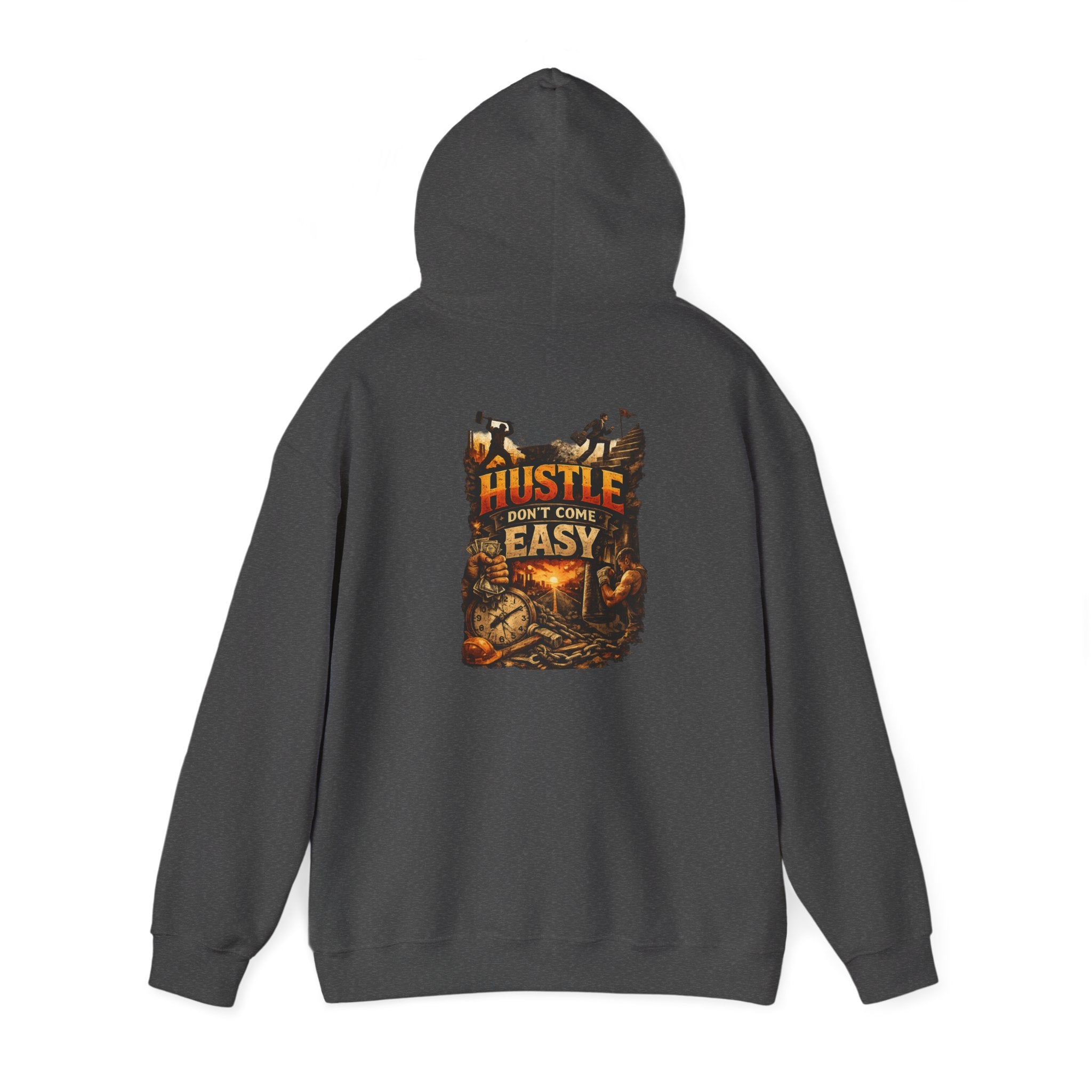 Grind Hoodie — “Hustle Isn’t Easy” Motivational Streetwear Hoodie