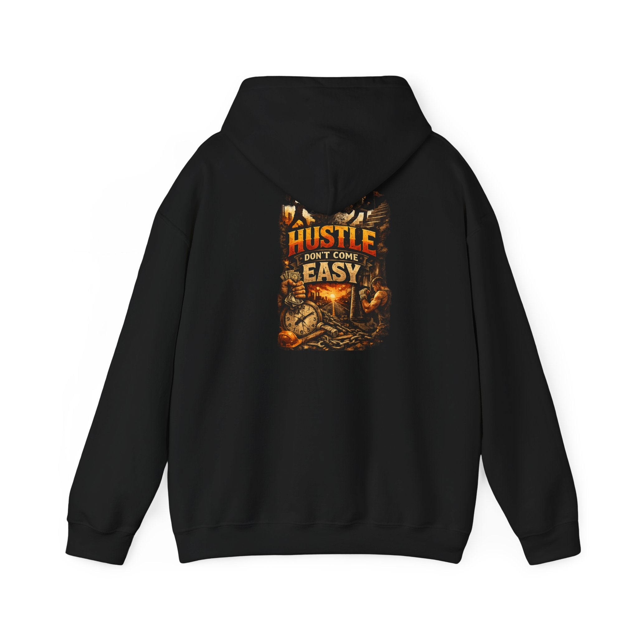 Grind Hoodie — “Hustle Isn’t Easy” Motivational Streetwear Hoodie
