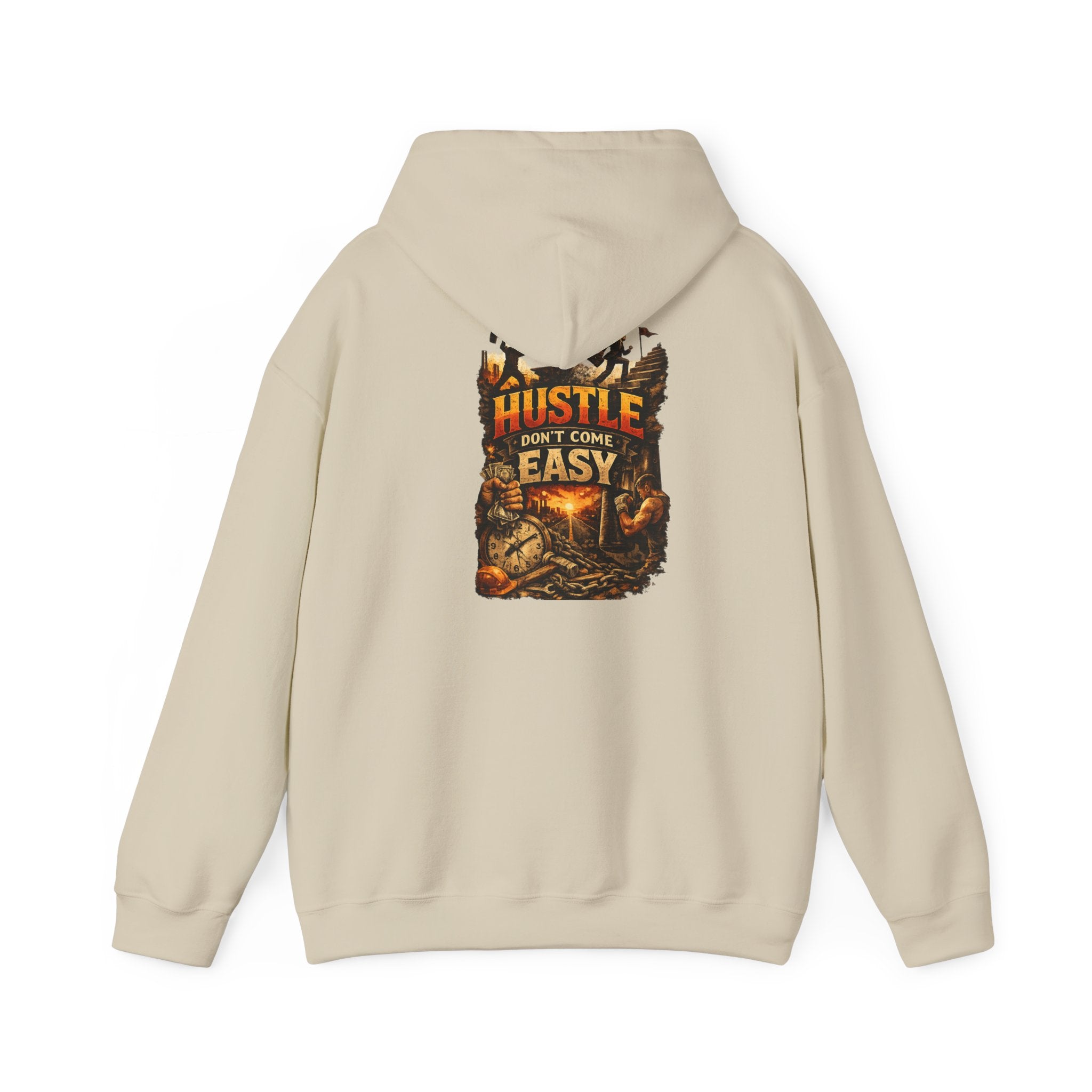 Grind Hoodie — “Hustle Isn’t Easy” Motivational Streetwear Hoodie