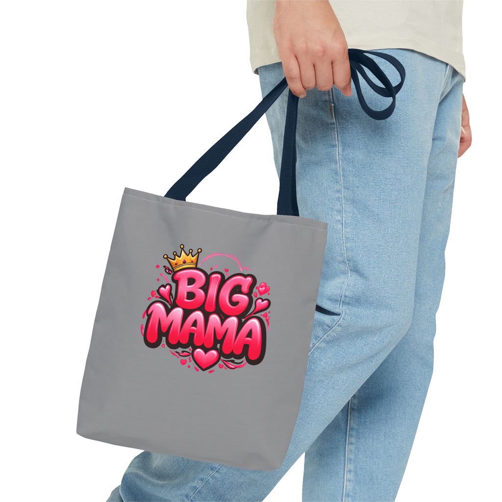 Big Mama Tote Bag — Cute Pink Crown Graphic Tote for Moms, Mother’s Day Gift