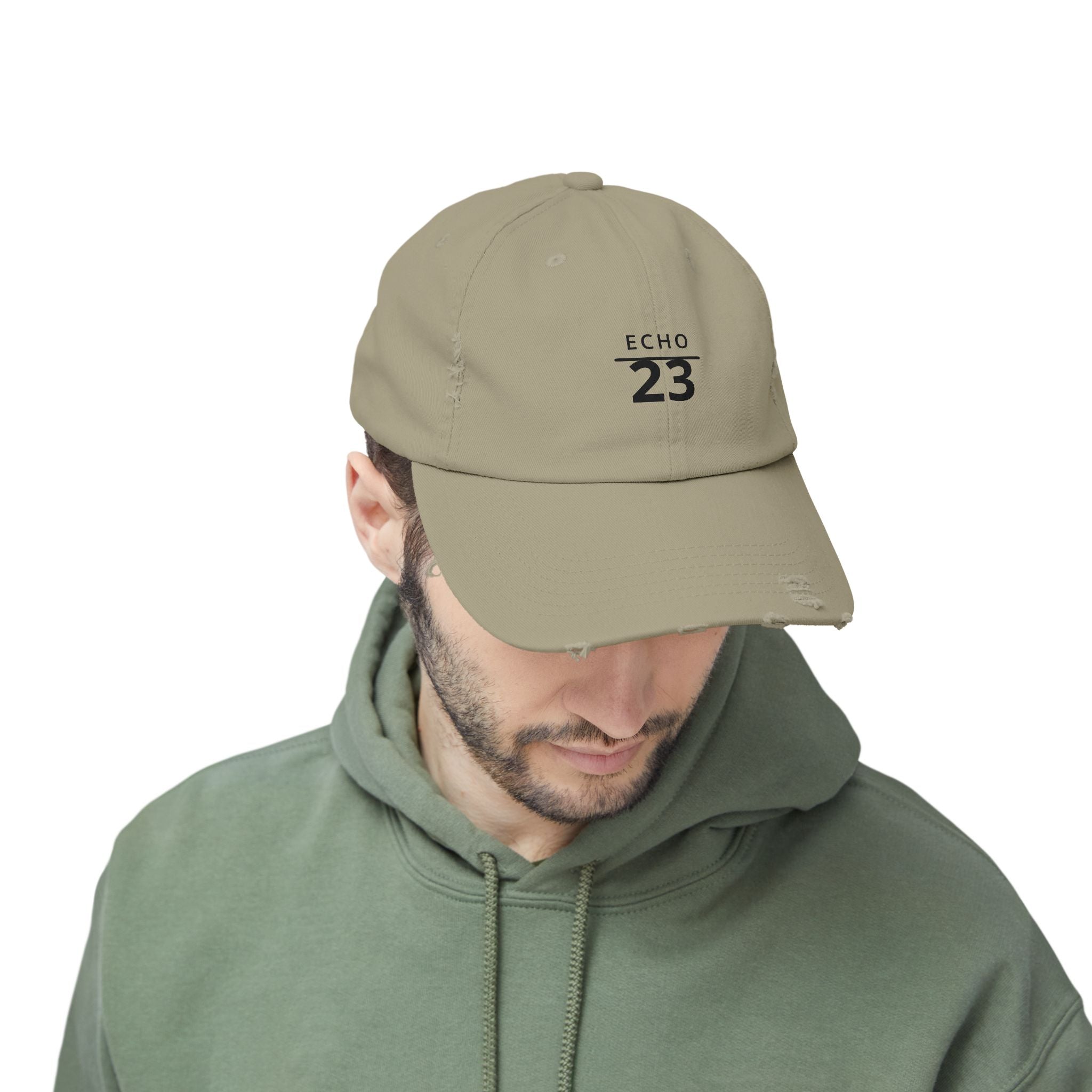 Distressed Echo 23 Baseball Cap — Vintage Washed Dad Hat