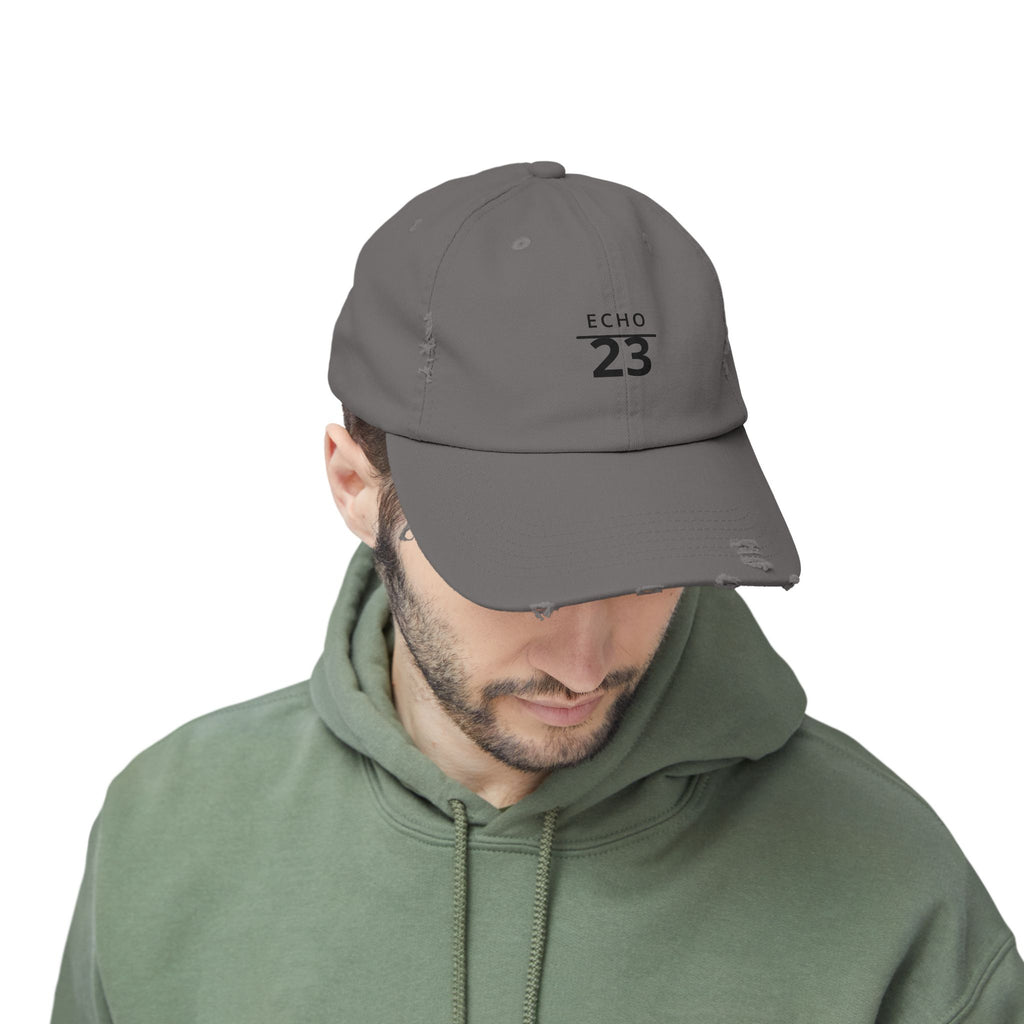 Distressed Echo 23 Baseball Cap — Vintage Washed Dad Hat