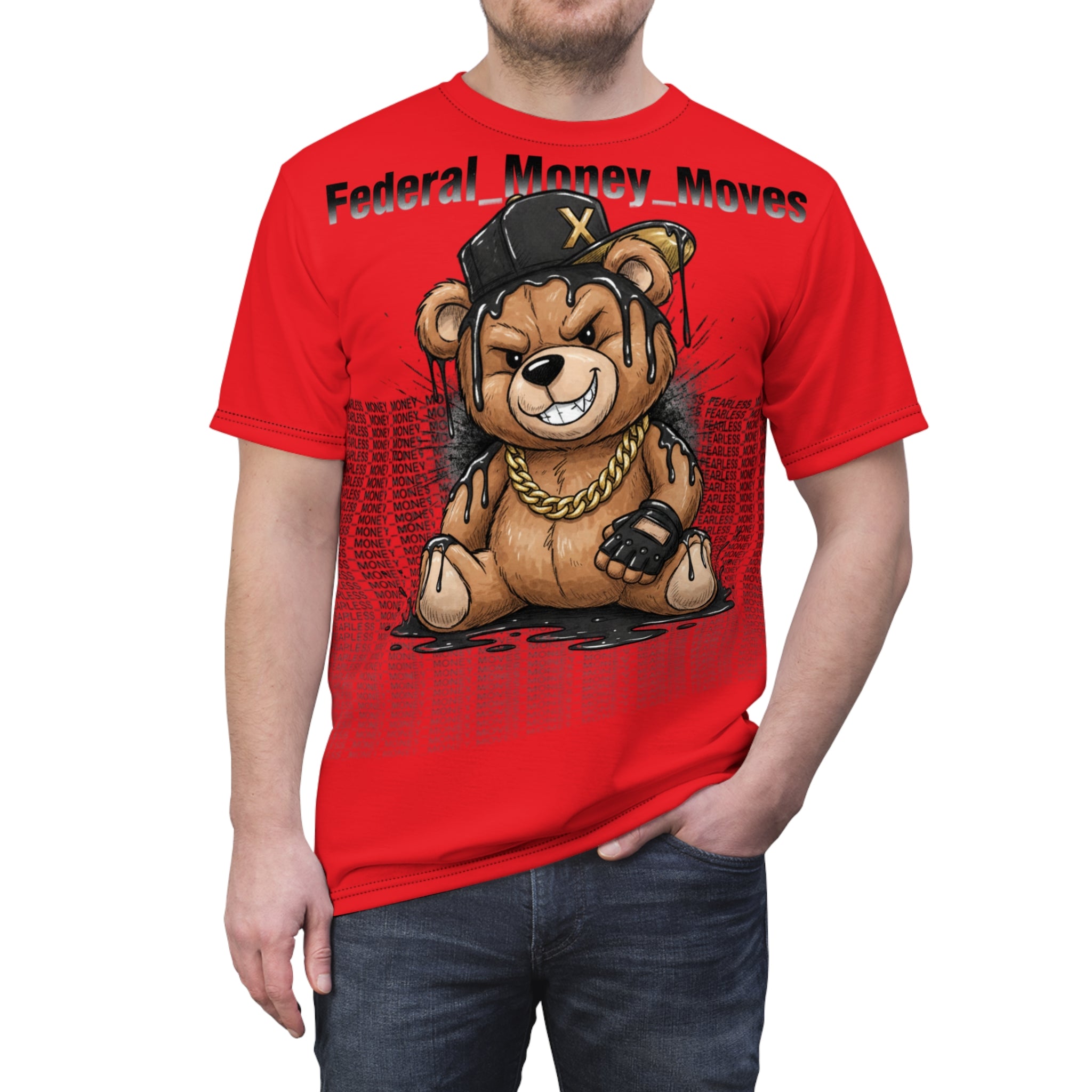 Bear Streetwear Tee — "Federal Money Moves" Graphic T‑Shirt