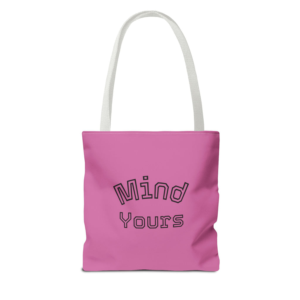 Queen Crown Pink Tote Bag — "Mind Yours" Graphic All-Over Print