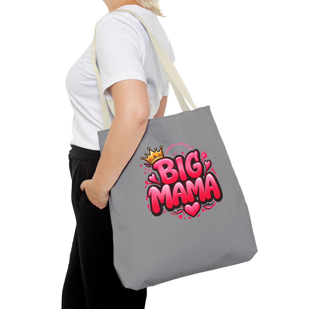 Big Mama Tote Bag — Cute Pink Crown Graphic Tote for Moms, Mother’s Day Gift