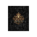 Queen Crushed Velvet Blanket — Luxurious Gold Crown Design for Women, Royal Throw Gift