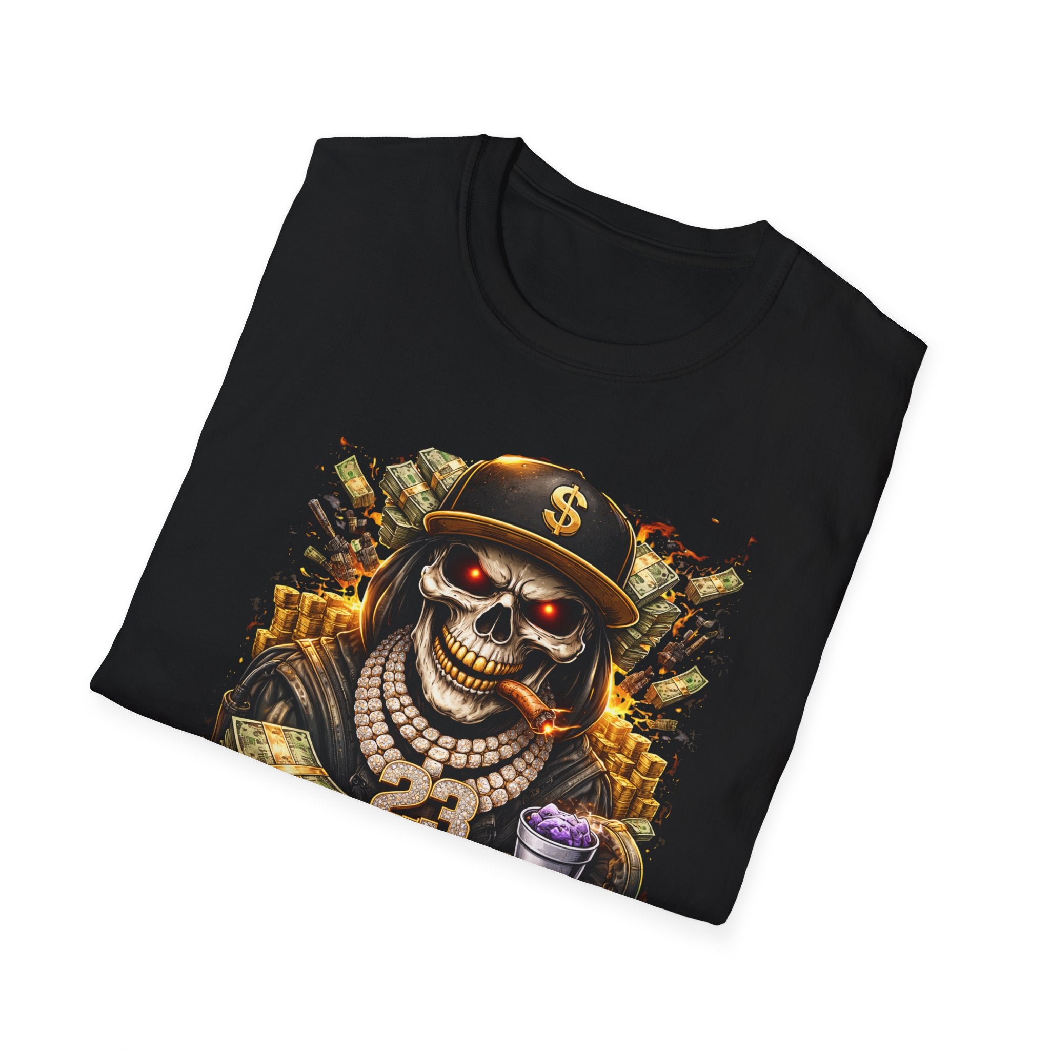 Skull Money Tee — "Respectfully" Streetwear Graphic T-Shirt