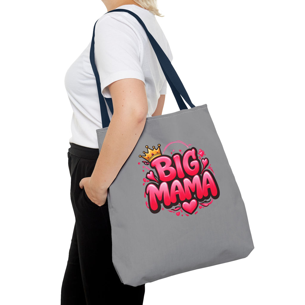 Big Mama Tote Bag — Cute Pink Crown Graphic Tote for Moms, Mother’s Day Gift