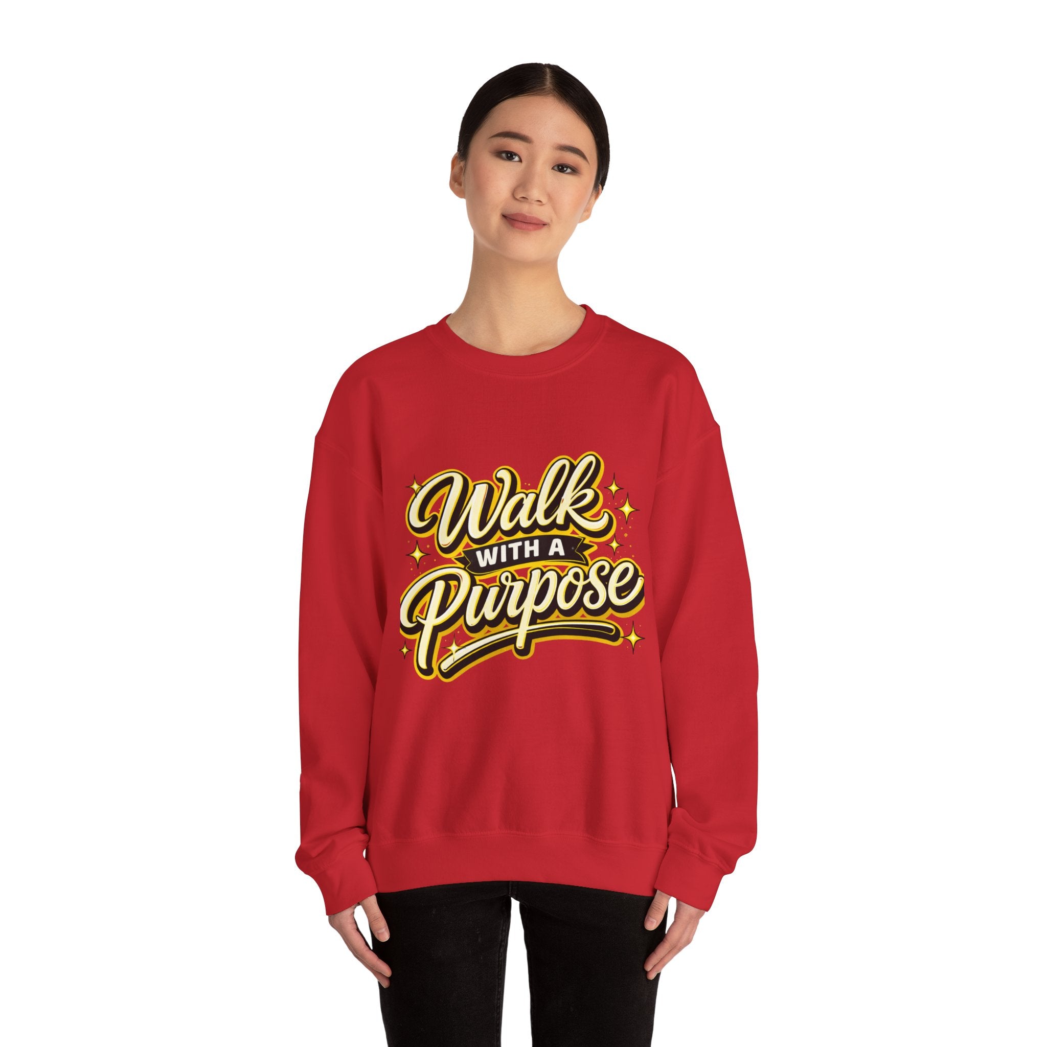 Walk With a Purpose Crewneck Sweatshirt — Inspirational Graphic Pullover