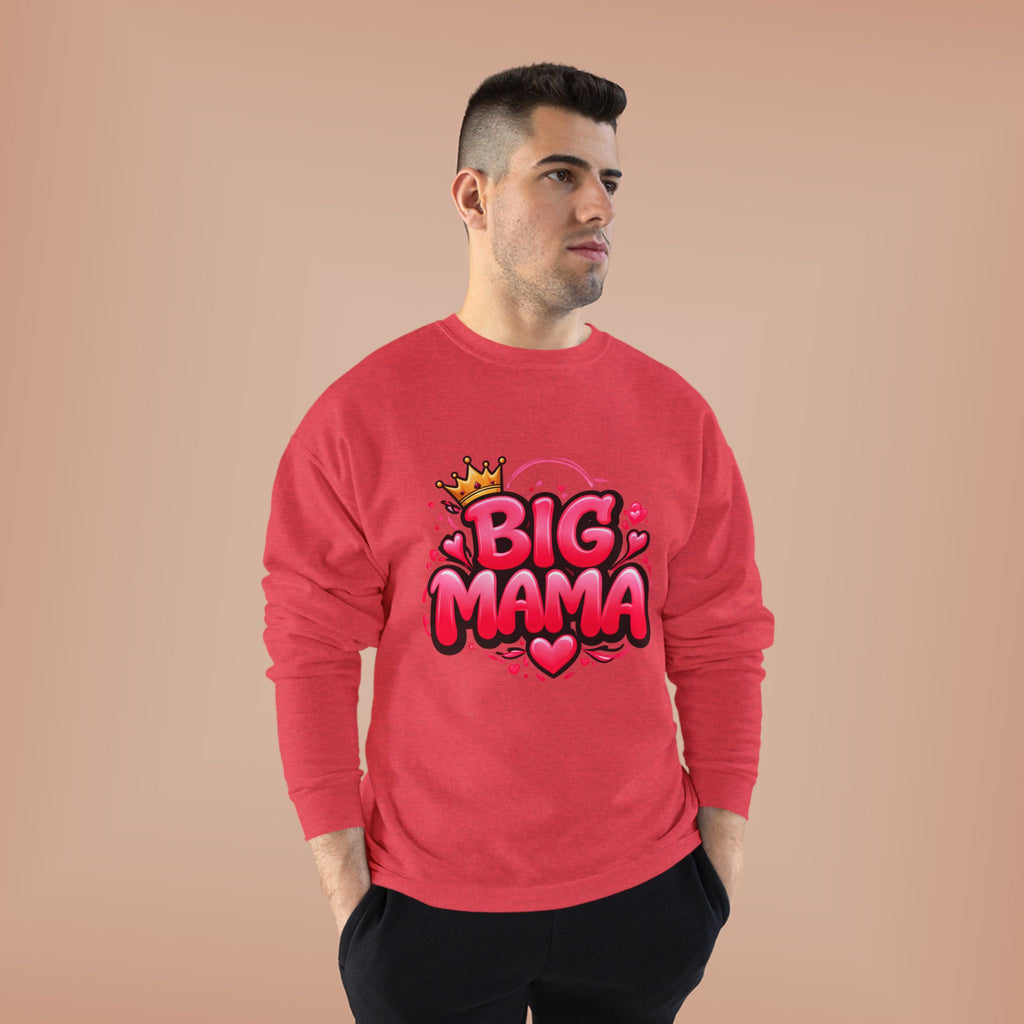 Big Mama Crewneck Sweatshirt — Pink Crown Graphic Mom Gift