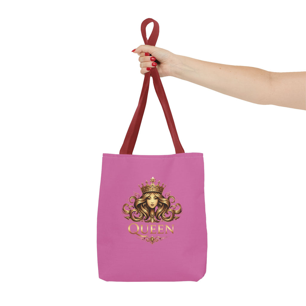 Queen Crown Pink Tote Bag — "Mind Yours" Graphic All-Over Print