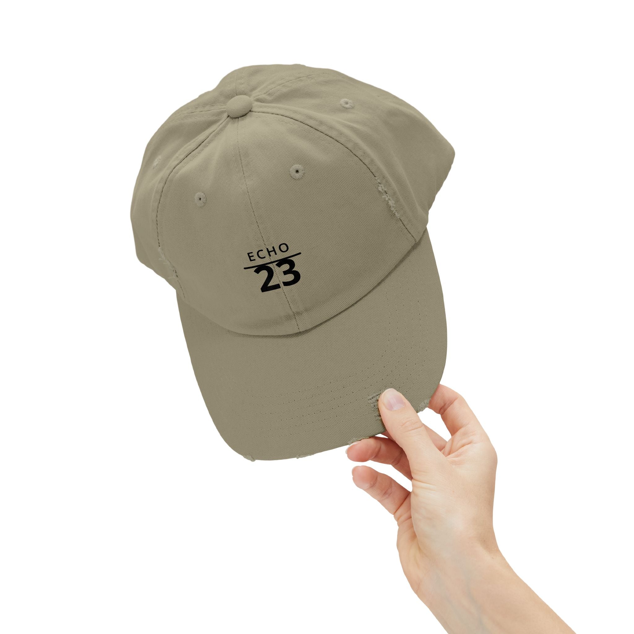 Distressed Echo 23 Baseball Cap — Vintage Washed Dad Hat