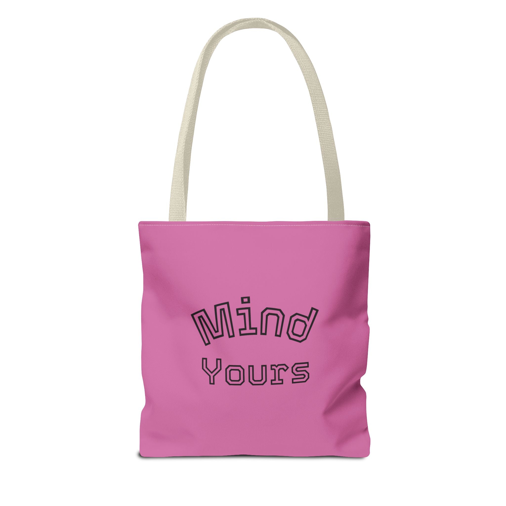 Queen Crown Pink Tote Bag — "Mind Yours" Graphic All-Over Print