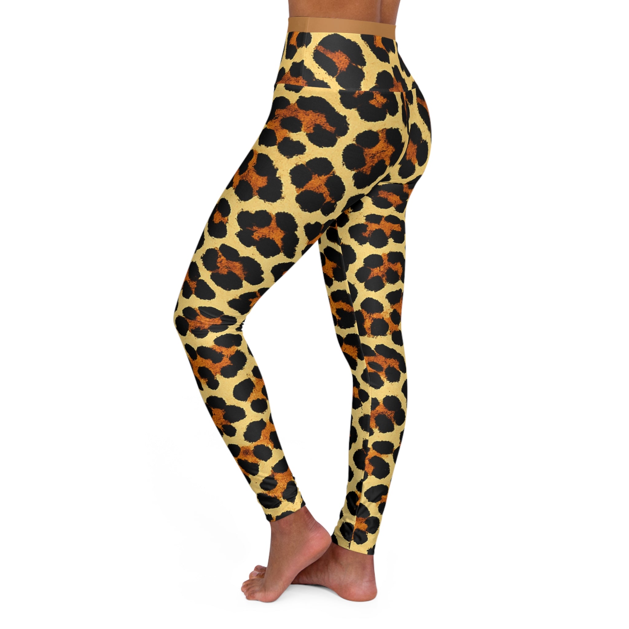 Leopard Patch High-Waist Yoga Leggings