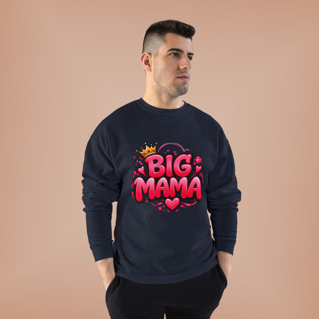 Big Mama Crewneck Sweatshirt — Pink Crown Graphic Mom Gift