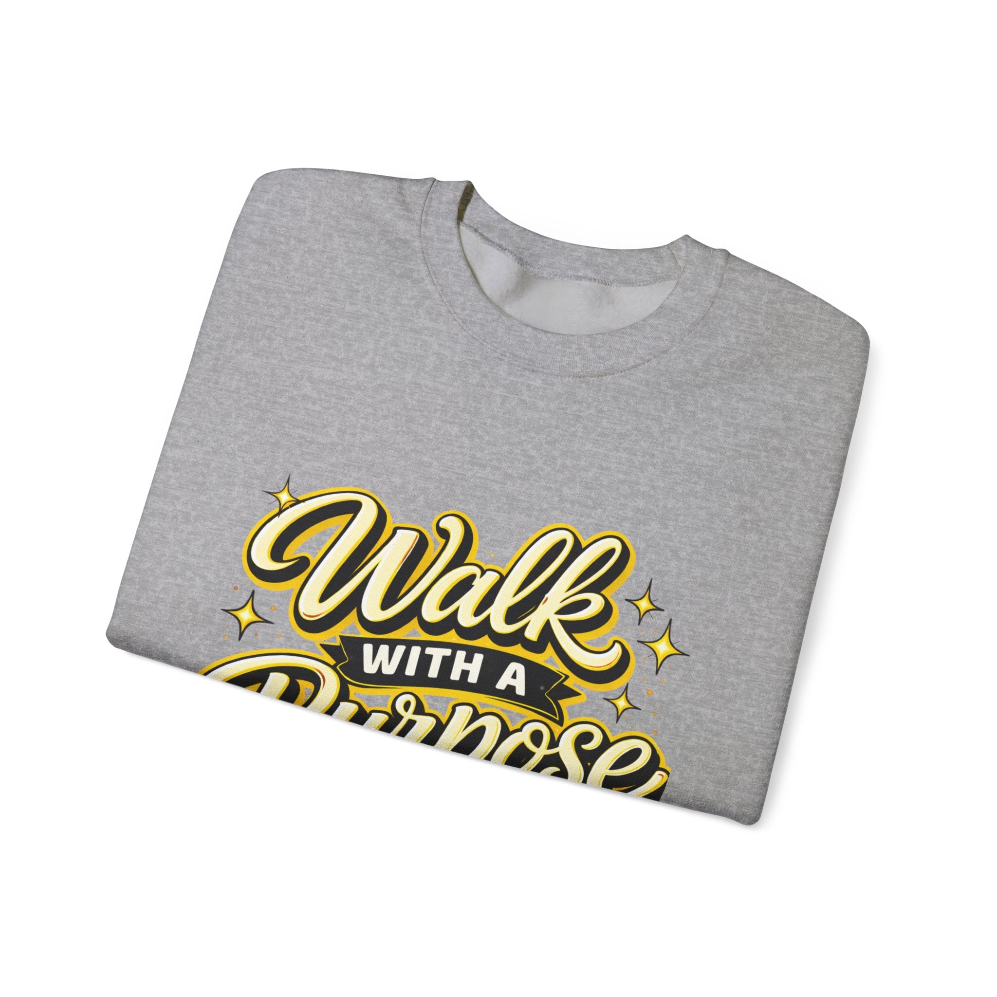 Walk With a Purpose Crewneck Sweatshirt — Inspirational Graphic Pullover