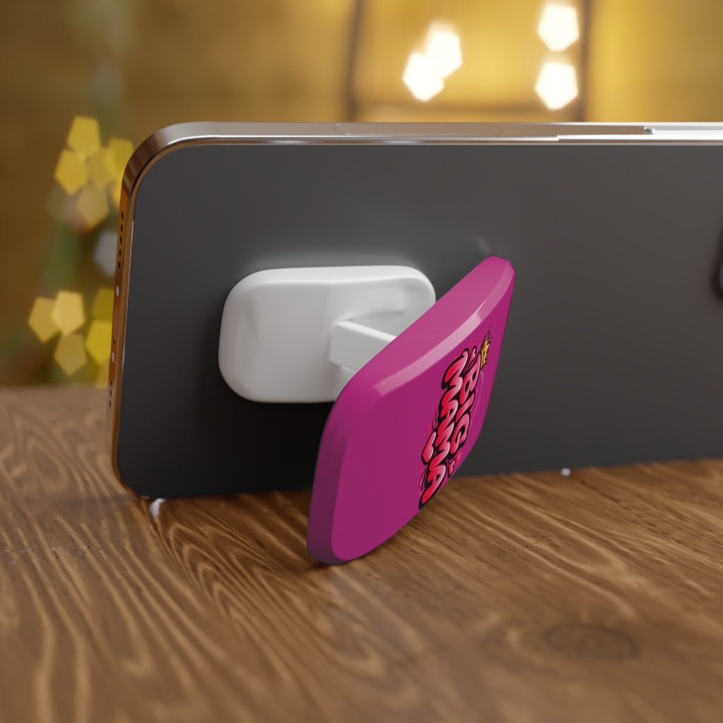 Big Mama Phone Grip - Pink Click-On Phone Stand & Holder