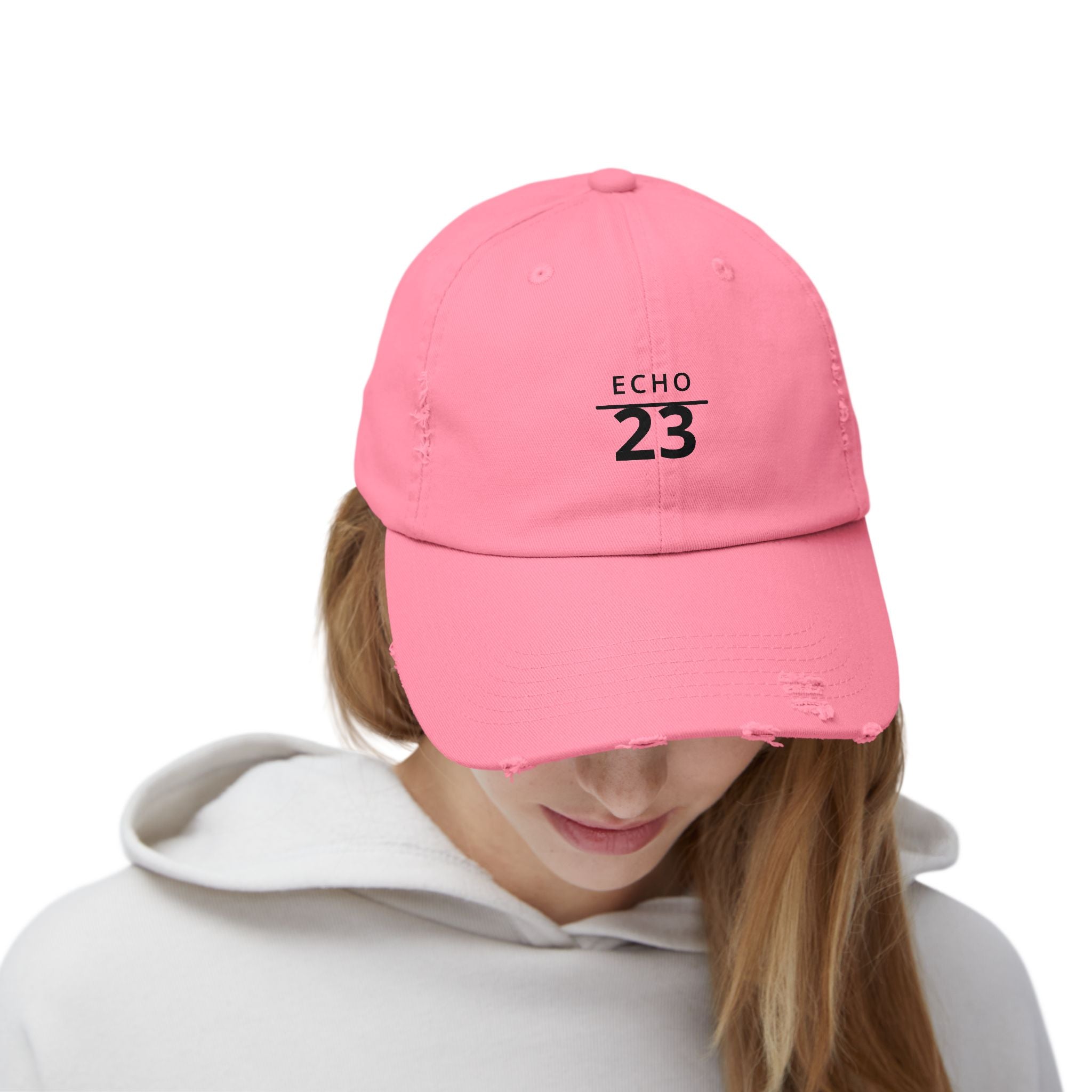 Distressed Echo 23 Baseball Cap — Vintage Washed Dad Hat