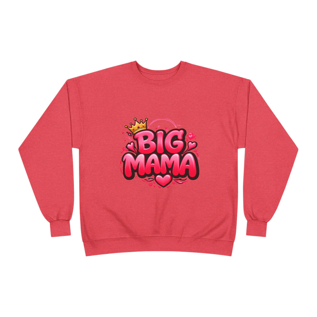 Big Mama Crewneck Sweatshirt — Pink Crown Graphic Mom Gift