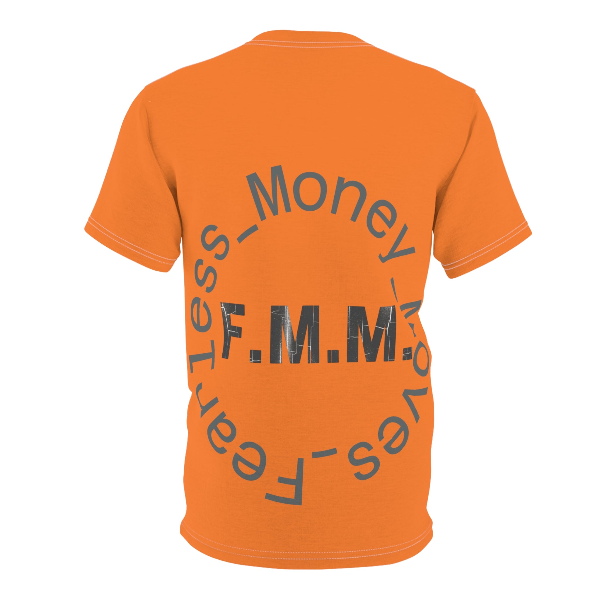 Orange FMM Money Stacks Tee — Graphic All-Over Print Shirt